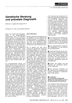 Vorschauseite 1: Genetische Beratung und pränatale Diagnostik