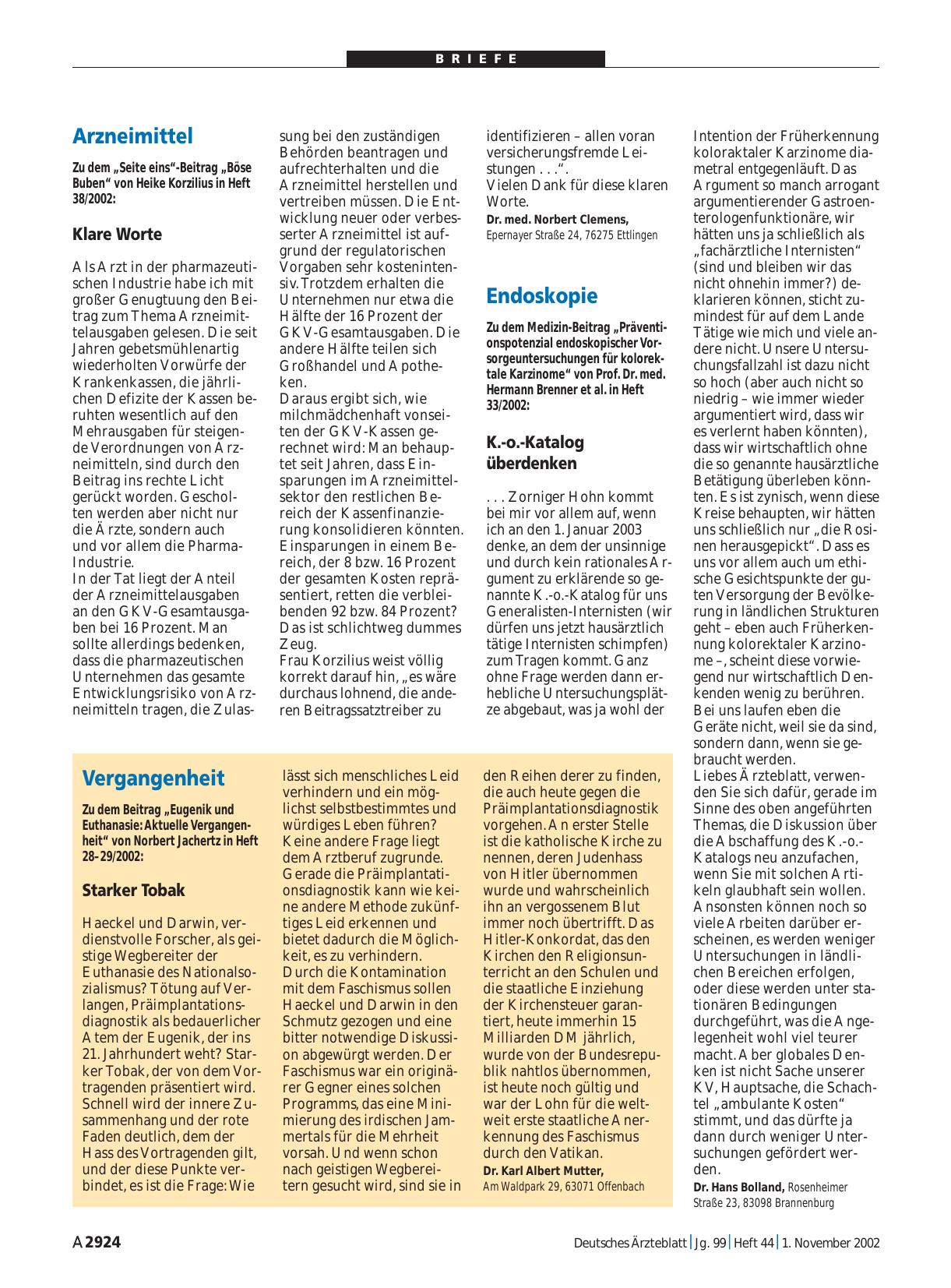 Vorschauseite 1: Arzneimittel: Klare Worte