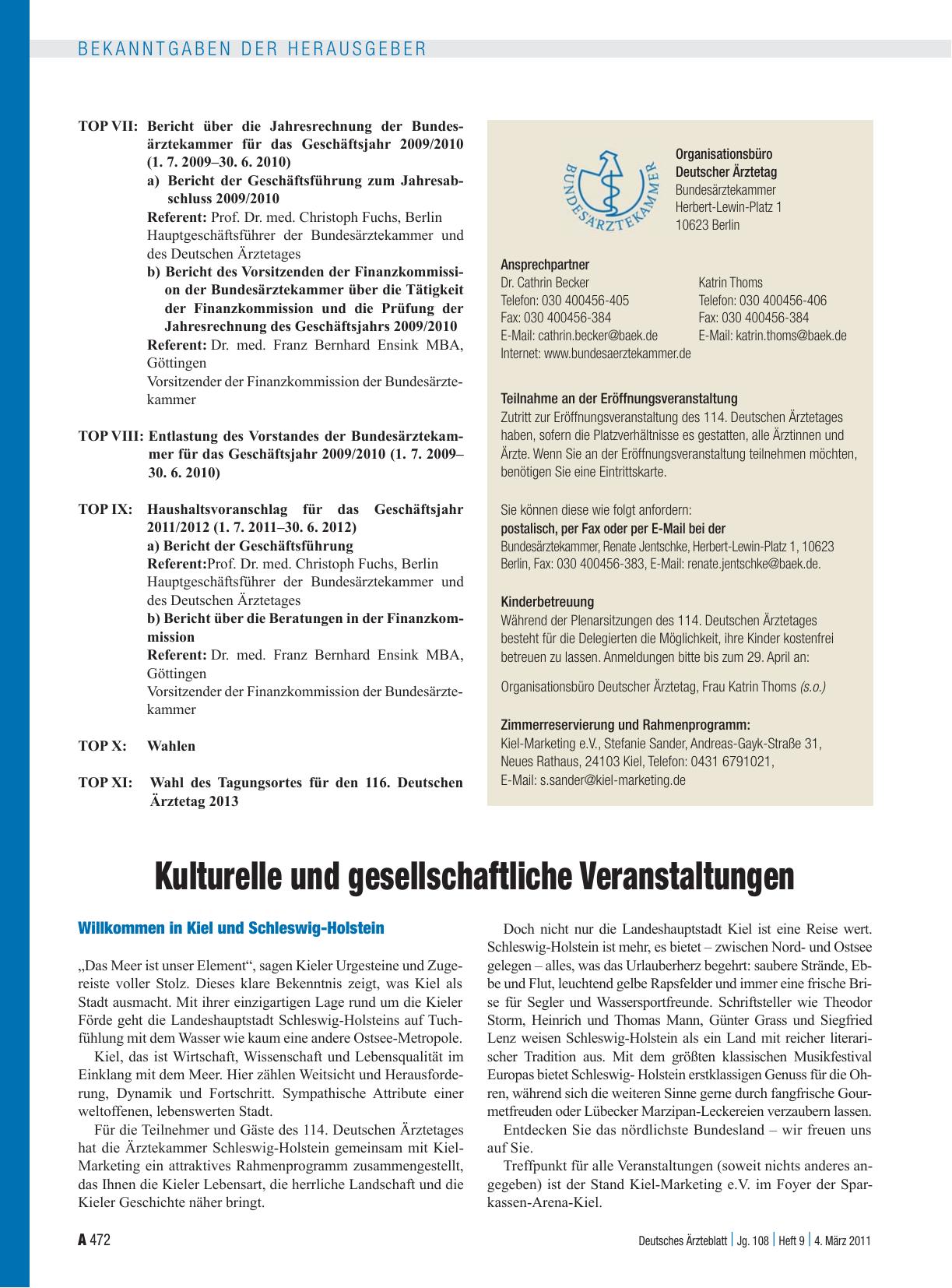 Vorschauseite 1: Kulturelle und gesellschaftliche Veranstaltungen