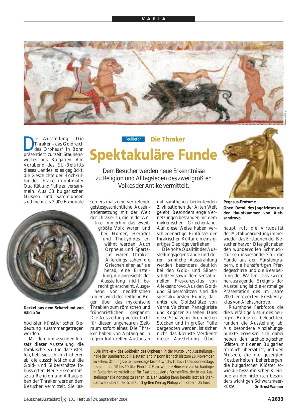 Vorschauseite 1: Die Thraker: Spektakuläre Funde