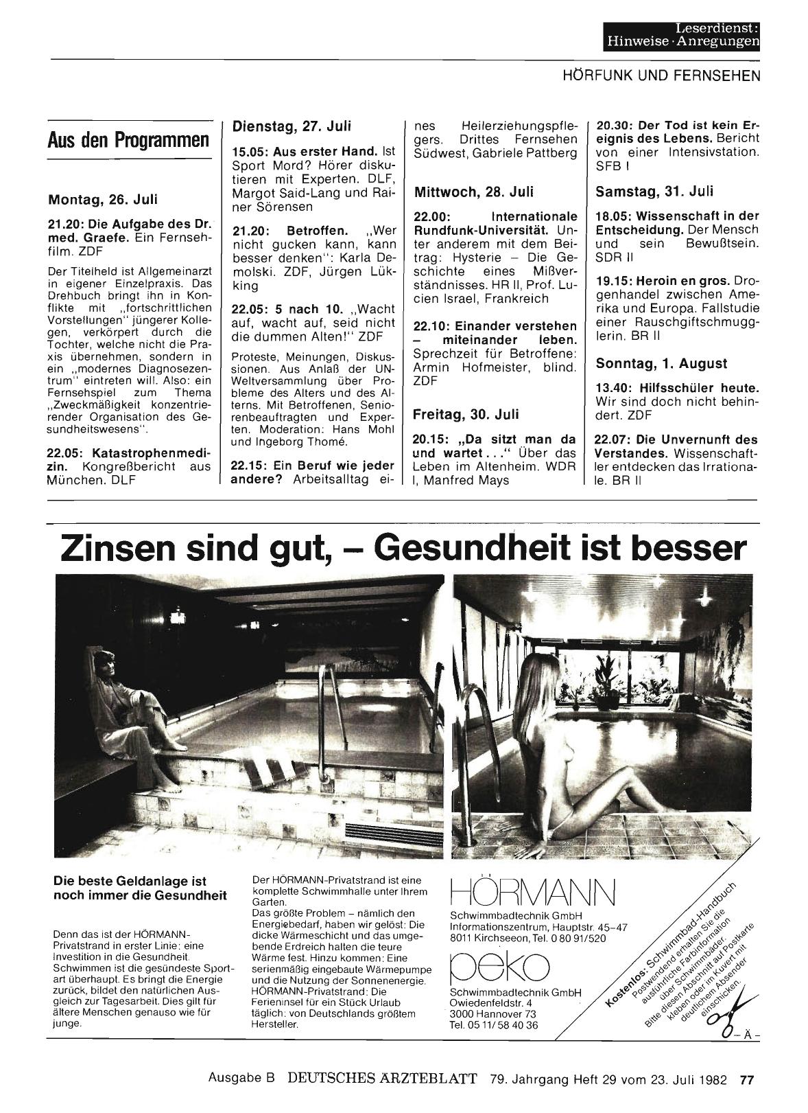 Vorschauseite 1: Aus den Programmen