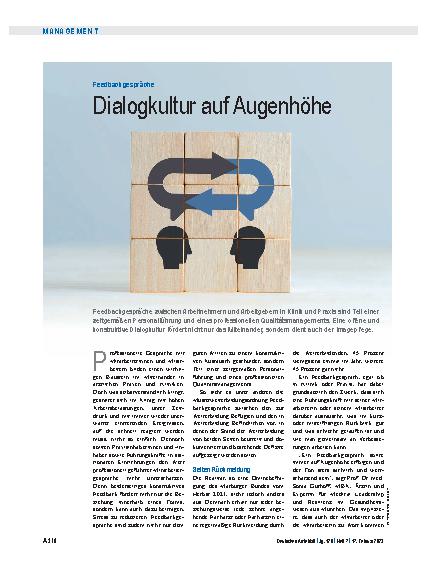 Vorschauseite 1: Feedbackgespräche: Dialogkultur auf Augenhöhe