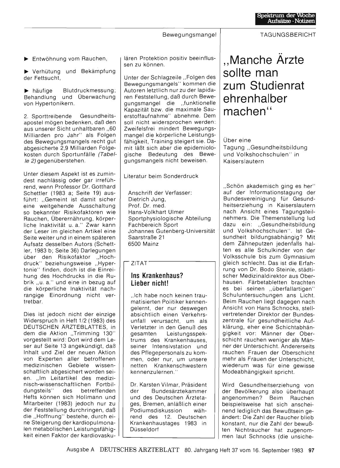 Vorschauseite 1: ZITAT: Ins Krankenhaus? lieber nicht!