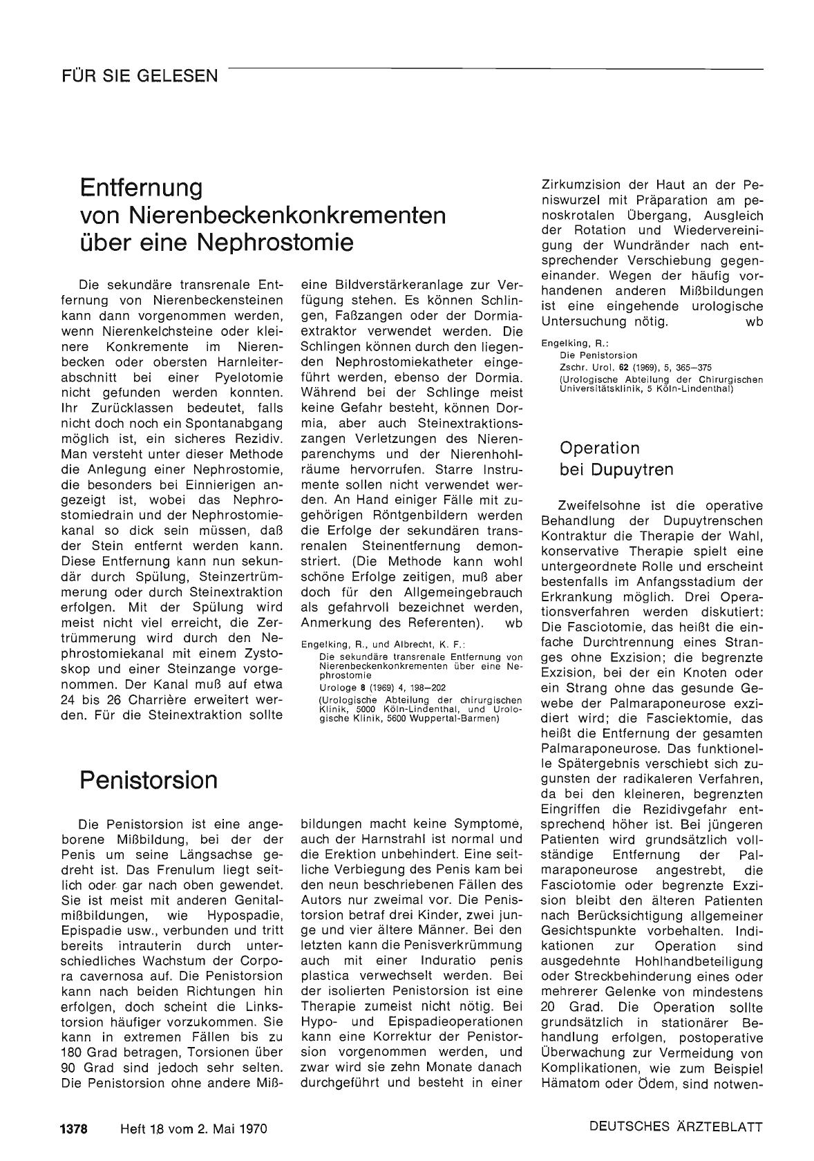 Vorschauseite 1: Entfernung von Nierenbeckenkonkrementen über eine Nephrostomie