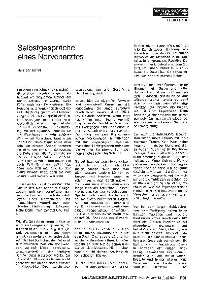 Vorschauseite 1: Selbstgespräche eines Nervenarztes