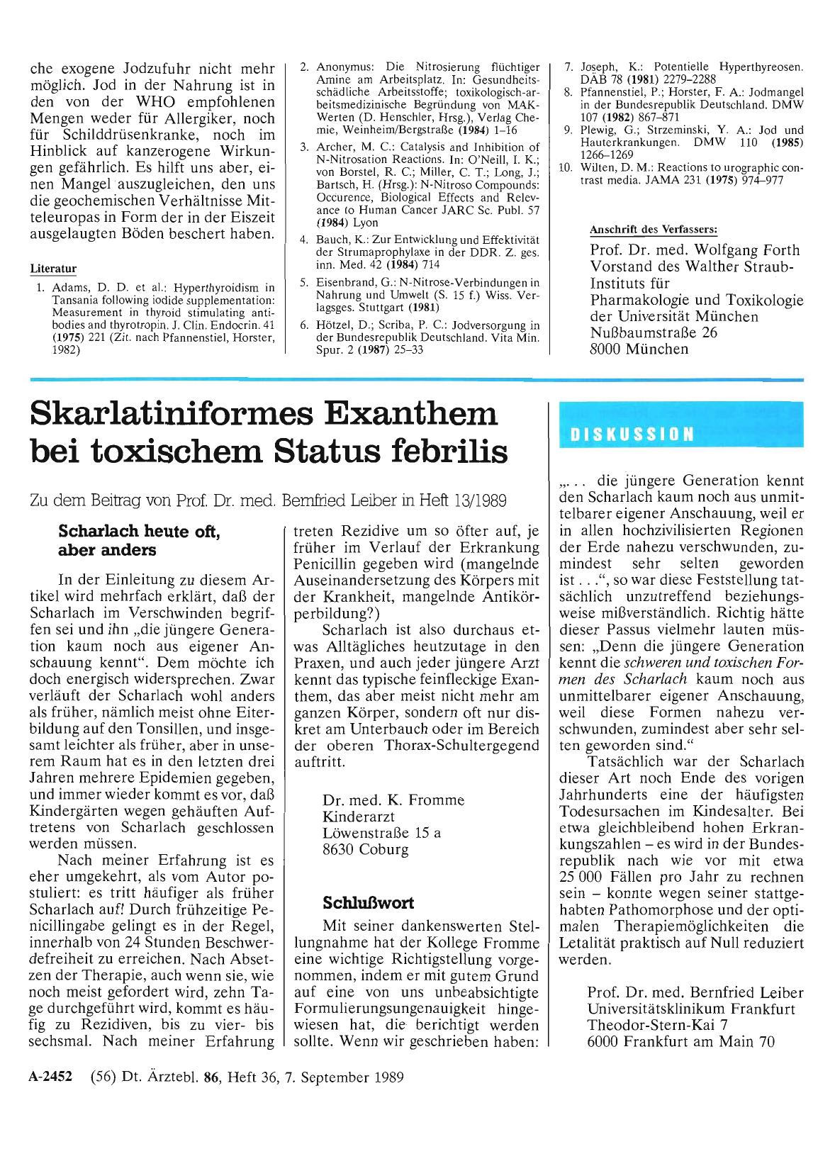 Vorschauseite 1: Skarlatiniformes Exanthem bei toxischem Status febrilis: Scharlach heute oft, aber anders
