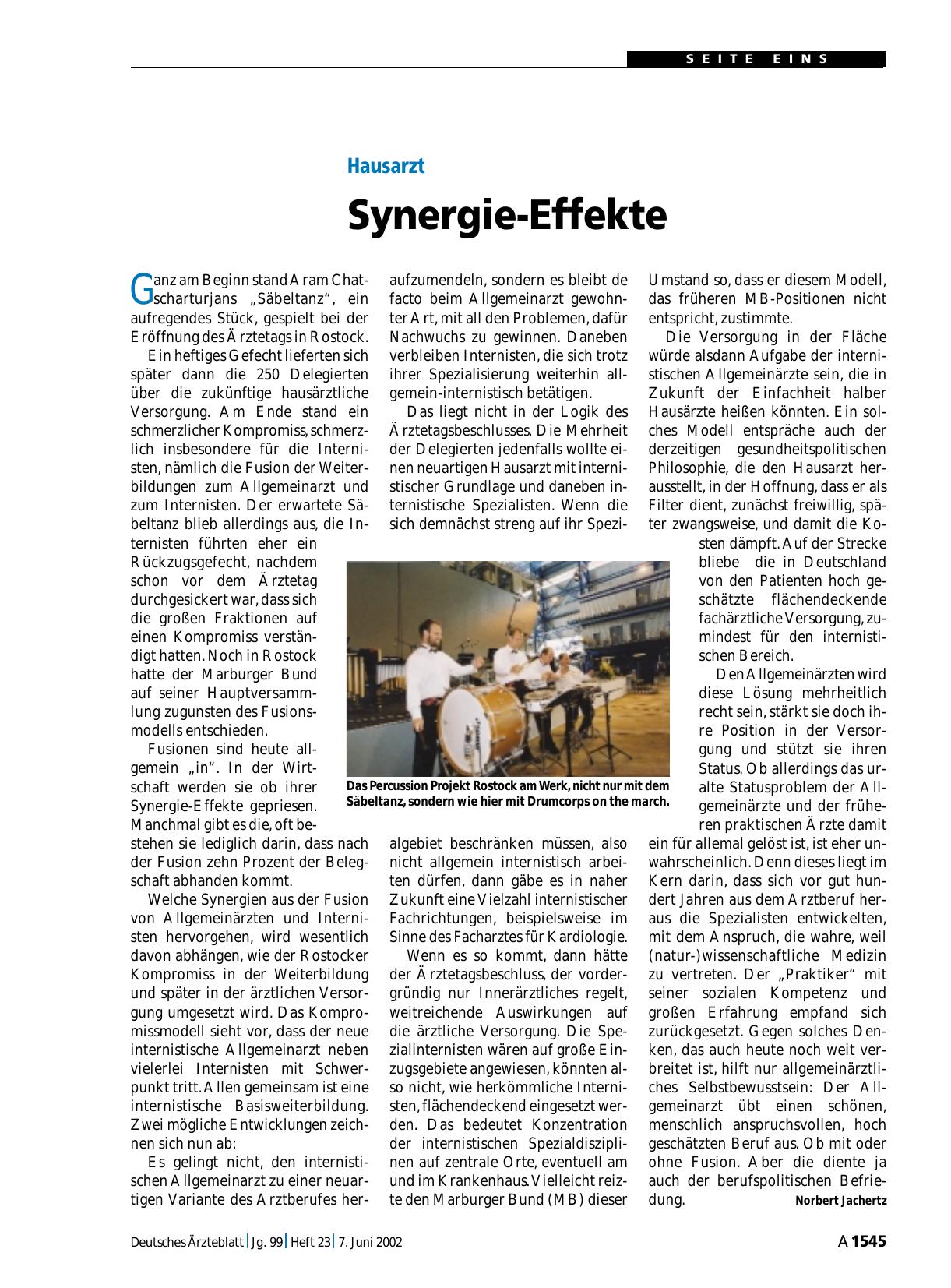 Vorschauseite 1: Hausarzt: Synergie-Effekte