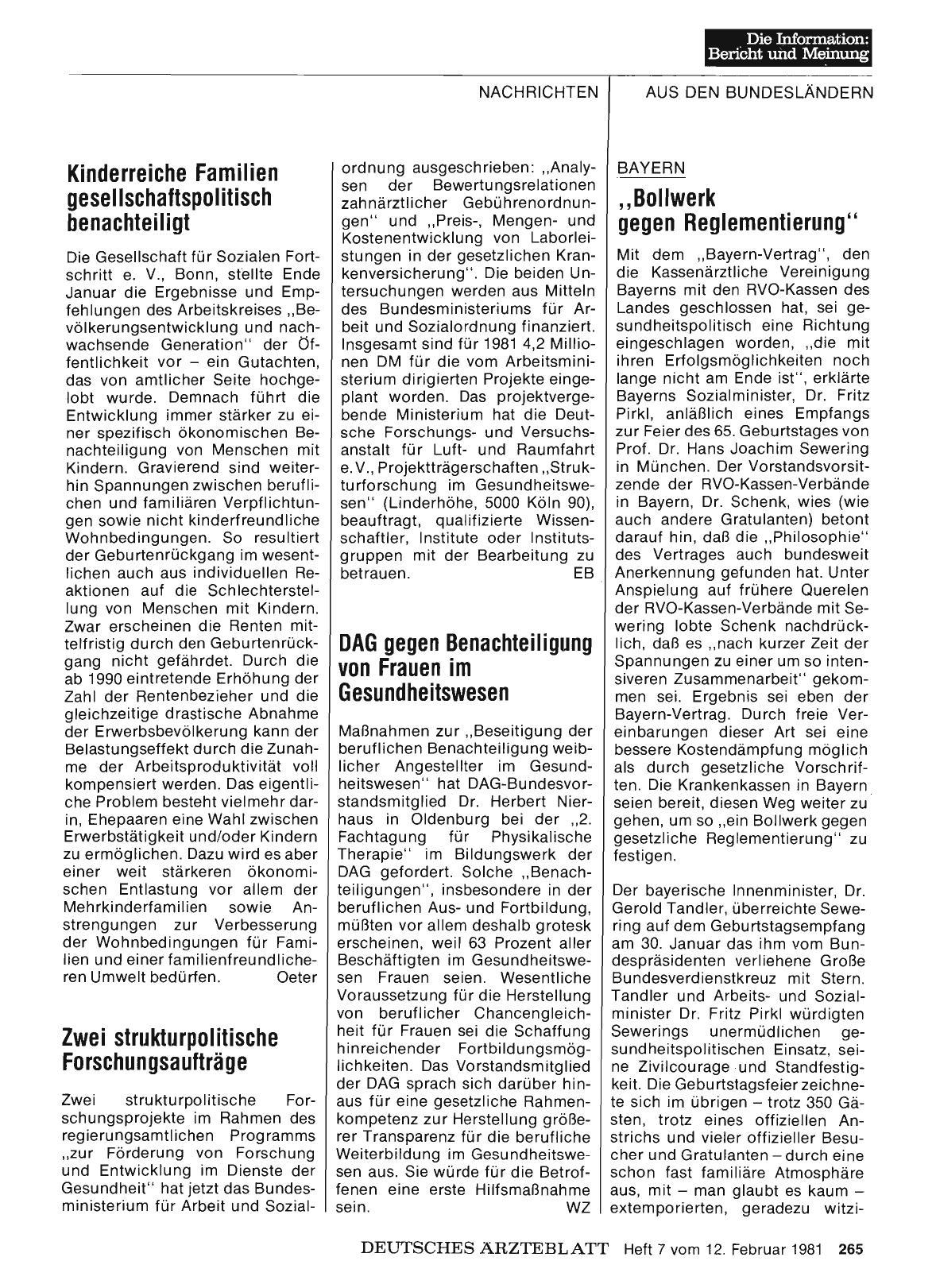 Vorschauseite 1: Kinderreiche Familien gesellschaftspolitisch benachteiligt