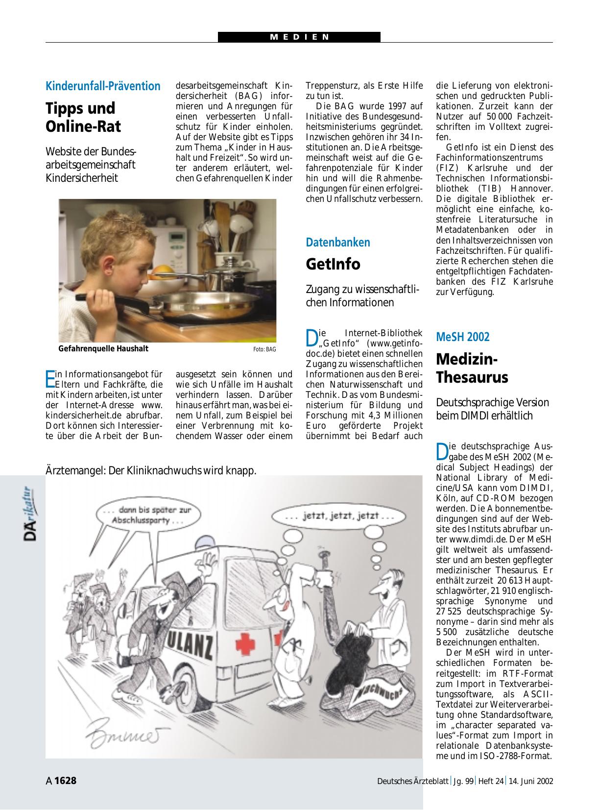 Vorschauseite 1: Datenbanken: GetInfo