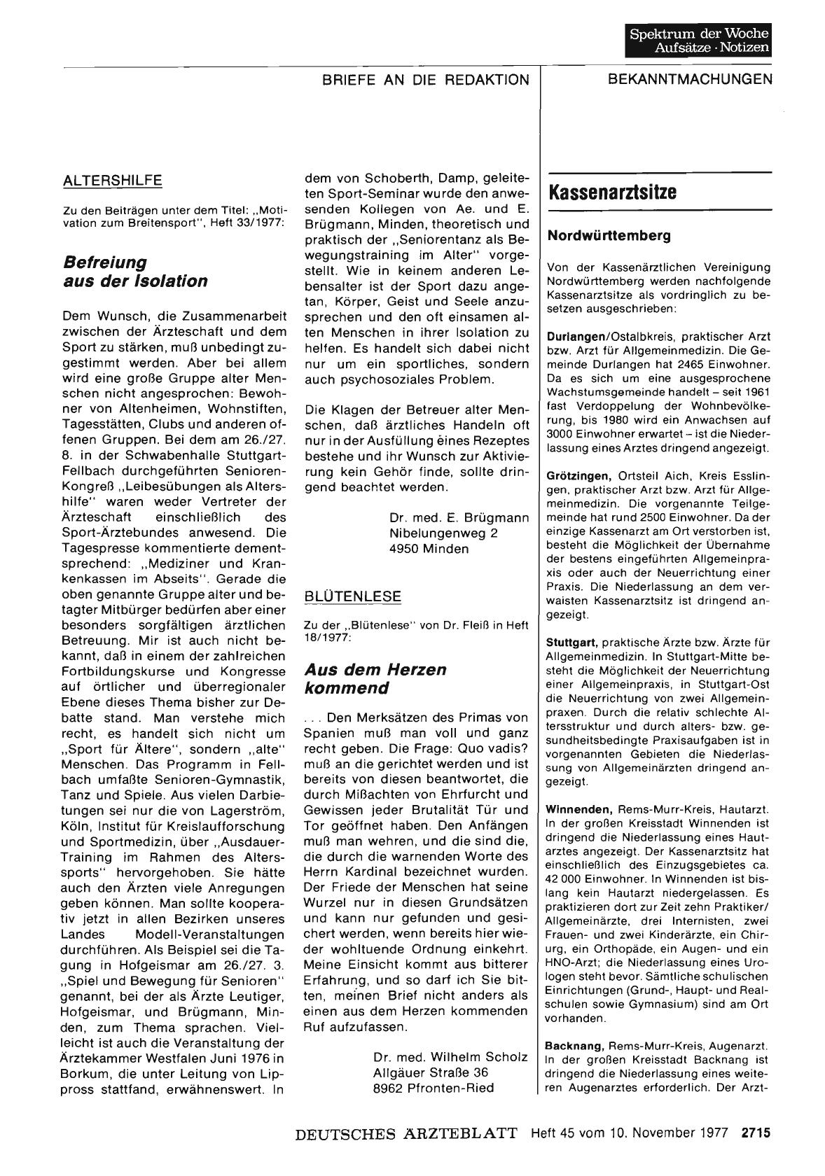 Vorschauseite 1: Kassenarztsitze