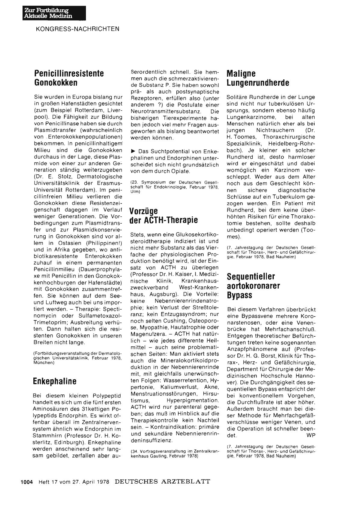 Vorschauseite 1: Vorzüge der ACTH-Therapie