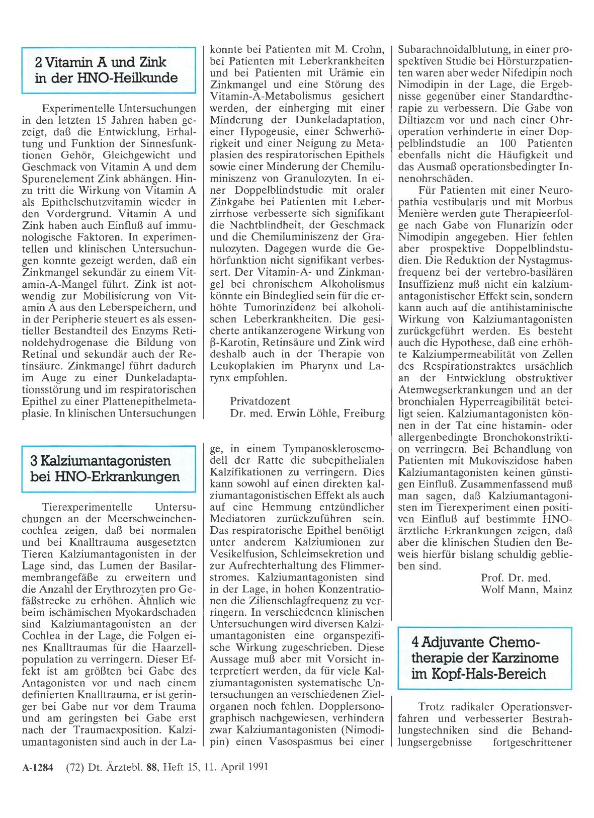 Vorschauseite 1: HNO-Streiflichter: 2 Vitamin A und Zink in der HNO-Heilkunde