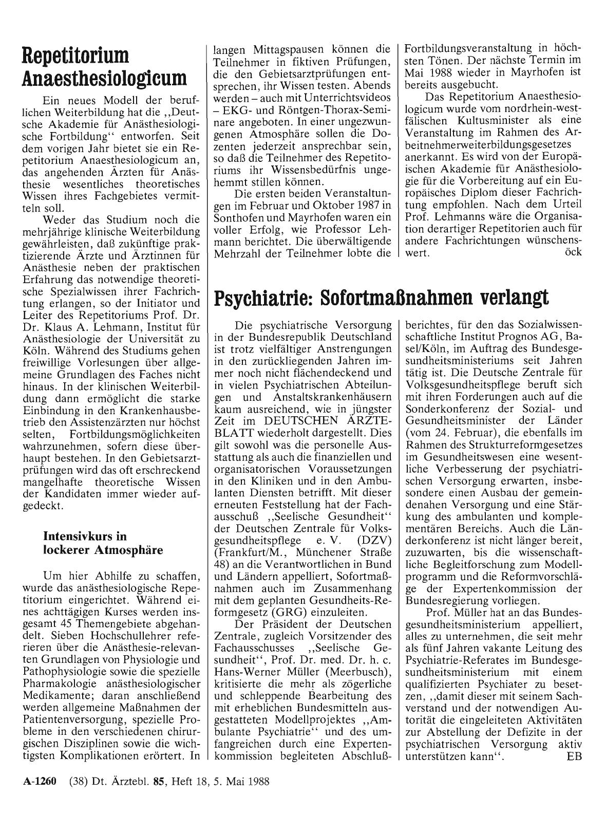Vorschauseite 1: Repetitorium Anaesthesiologicum