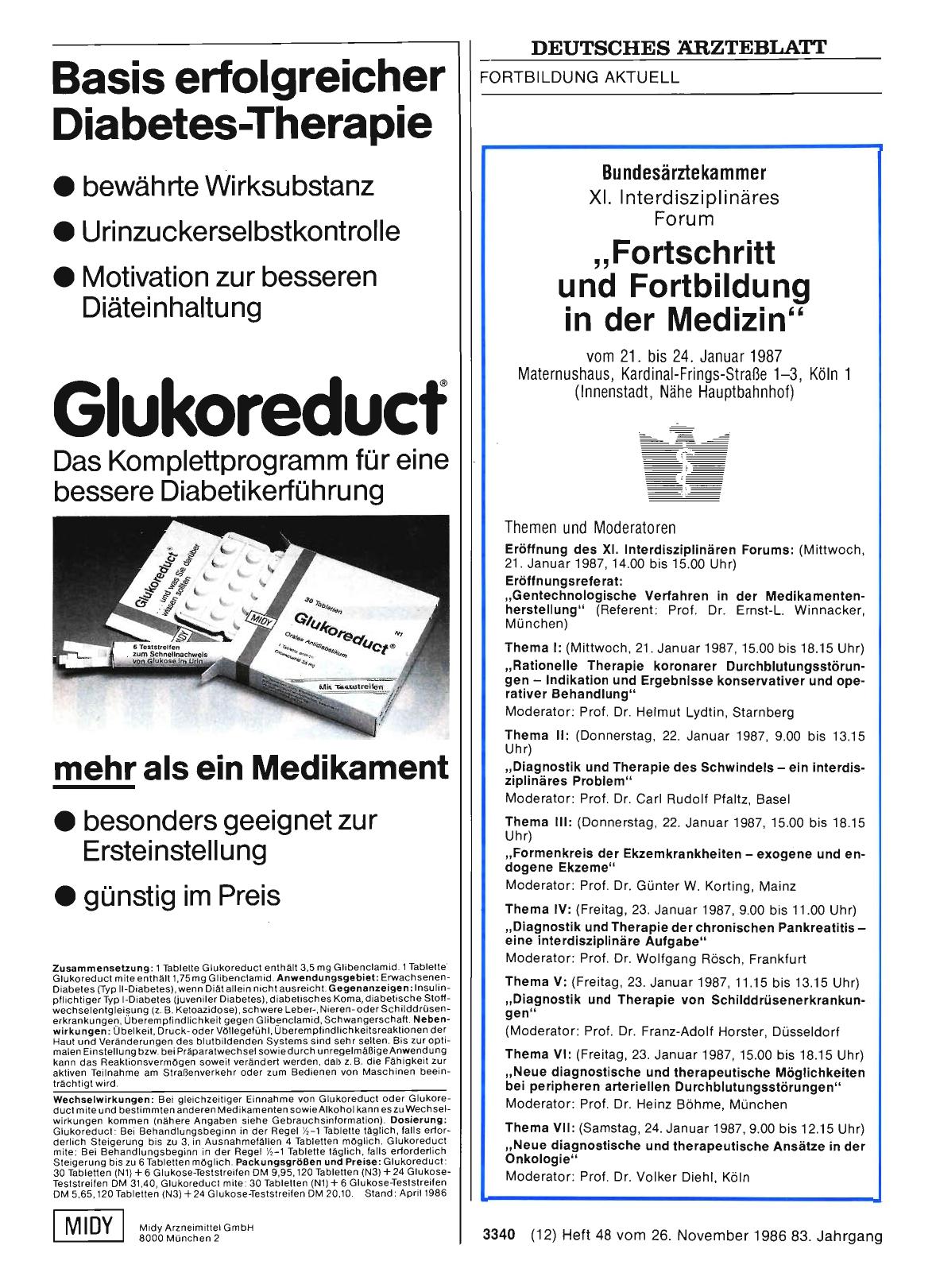 Vorschauseite 1: XI. Interdisziplinäres Forum „Fortschritt und Fortbildung in der Medizin“