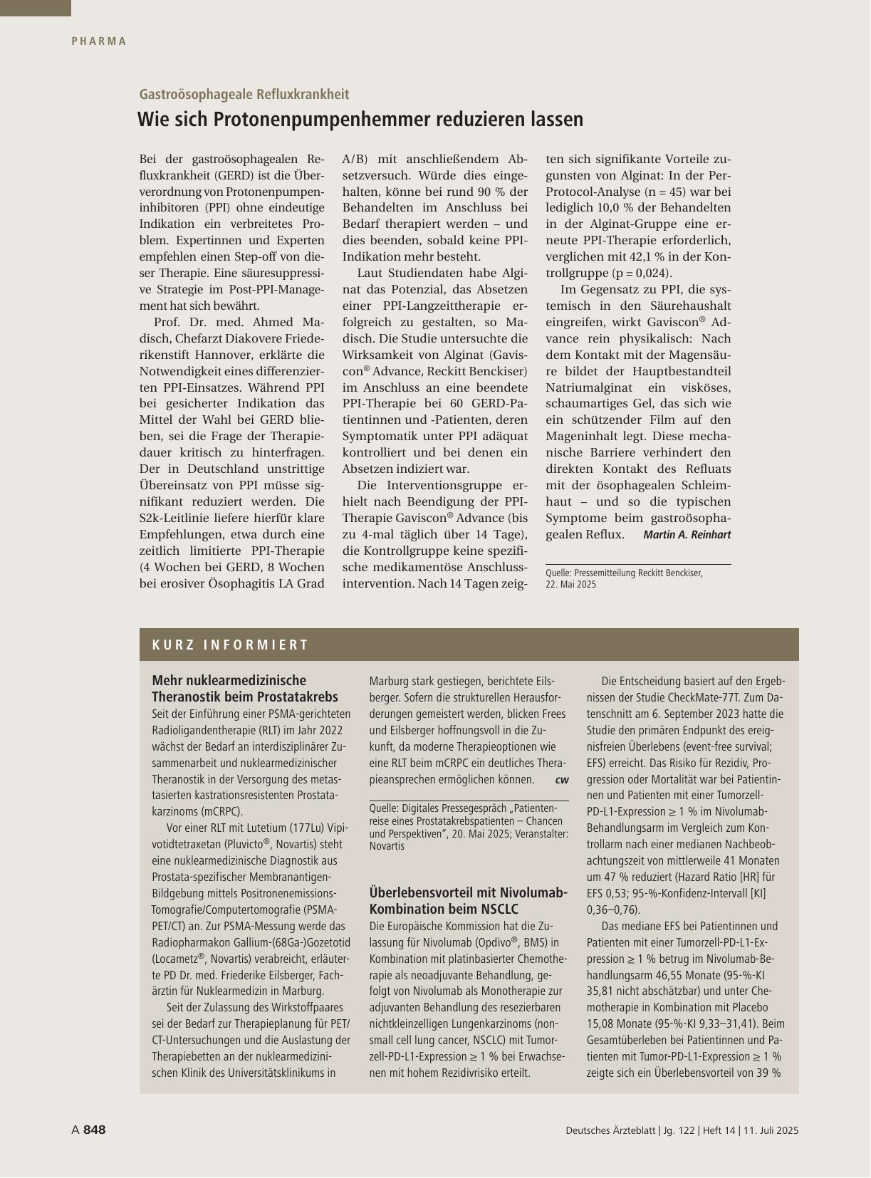 Vorschauseite 1: Kurz informiert