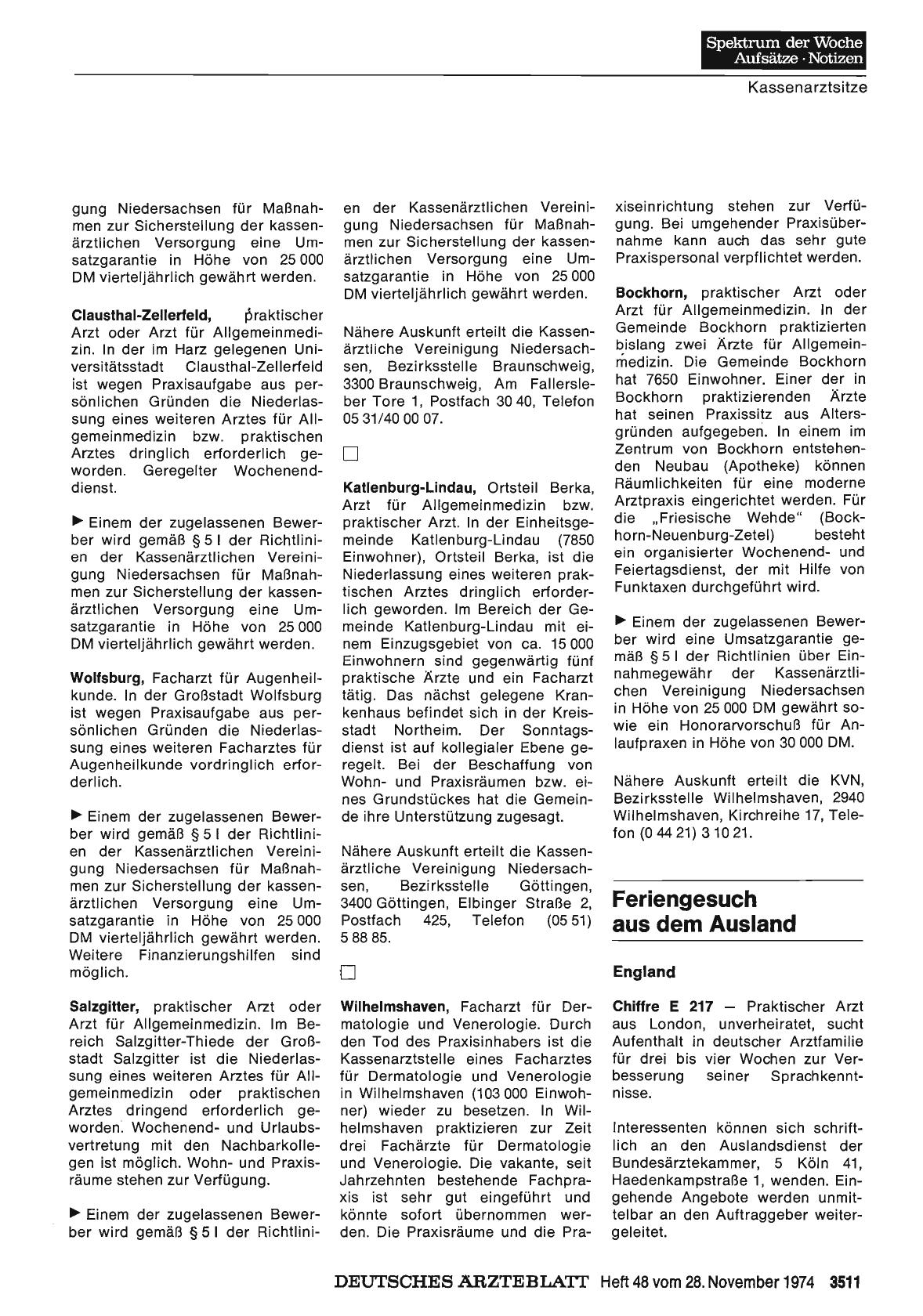 Vorschauseite 1: Feriengesuch aus dem Ausland