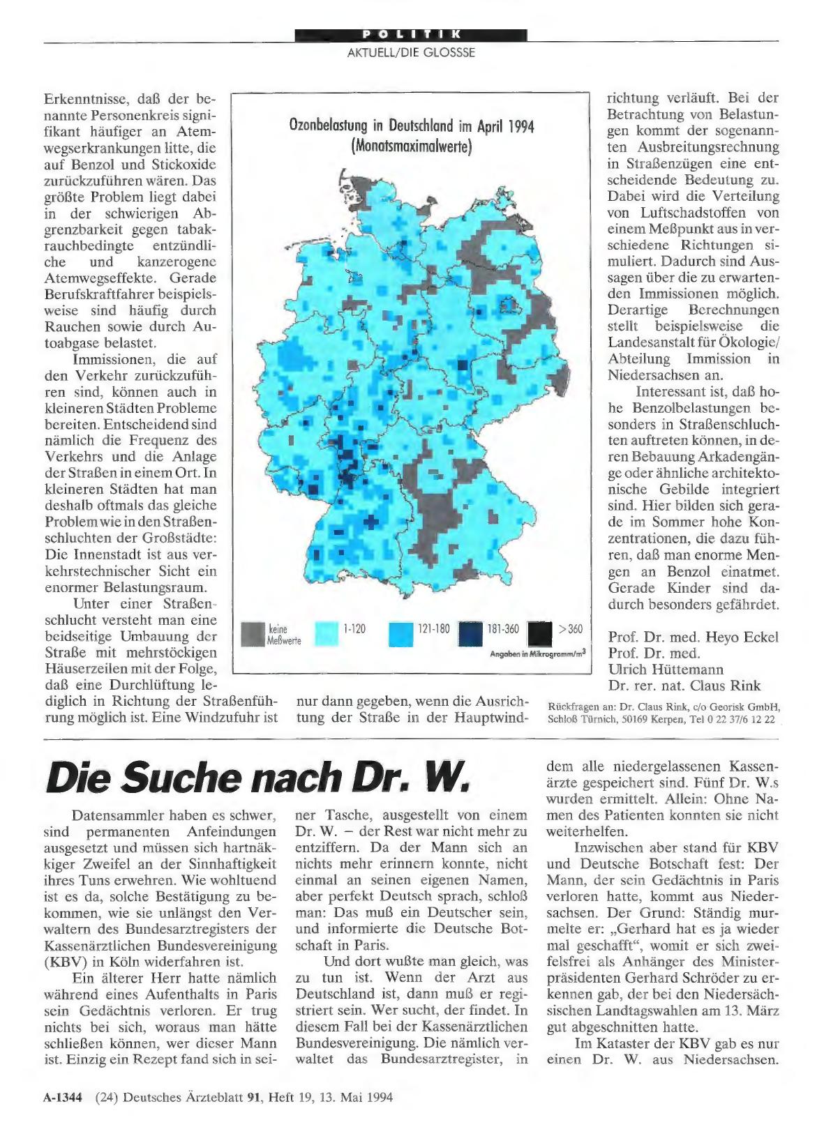 Vorschauseite 1: Die Suche nach Dr. W.