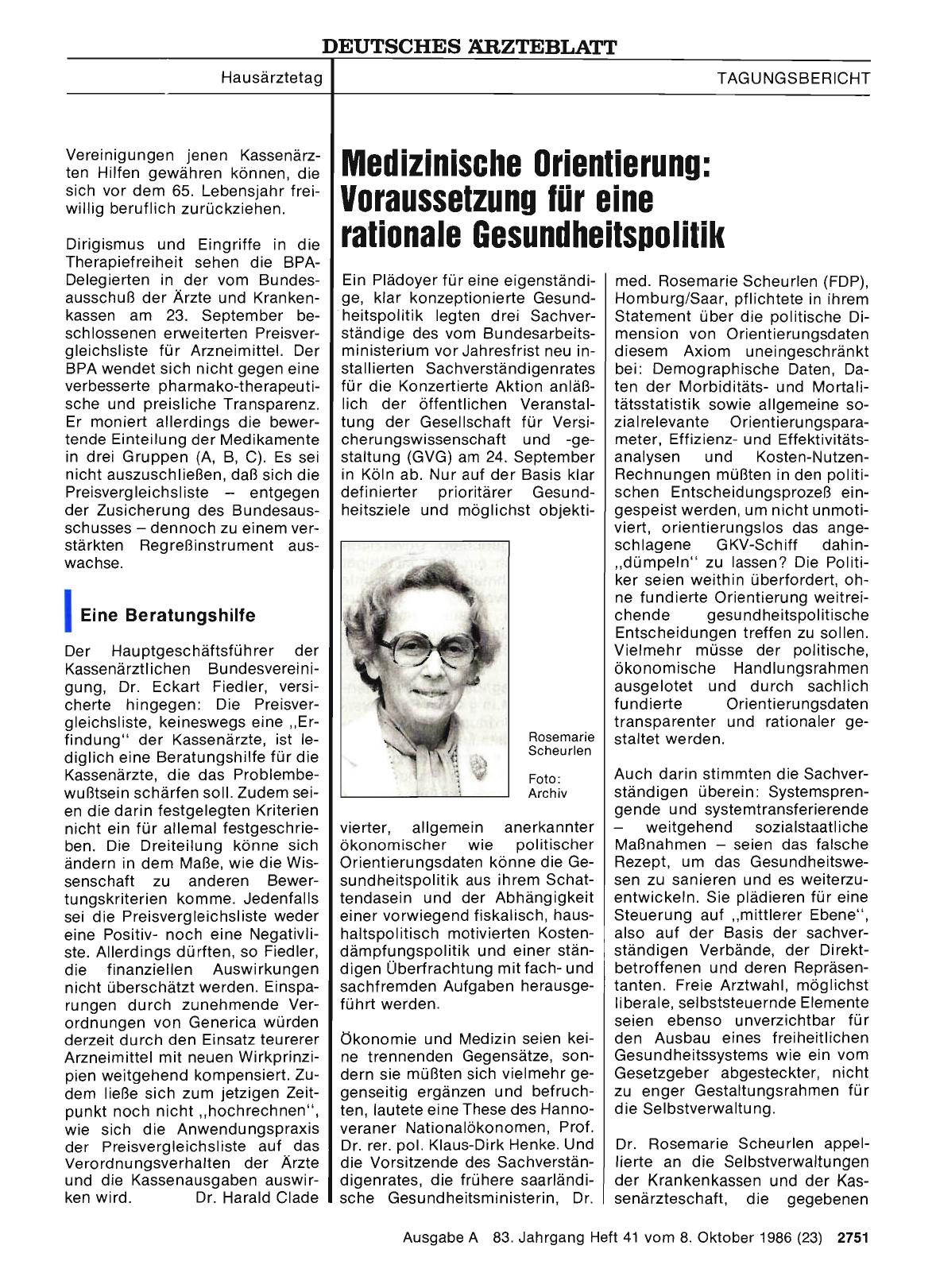 Vorschauseite 1: Medizinische Orientierung: Voraussetzung für eine rationale Gesundheitspolitik