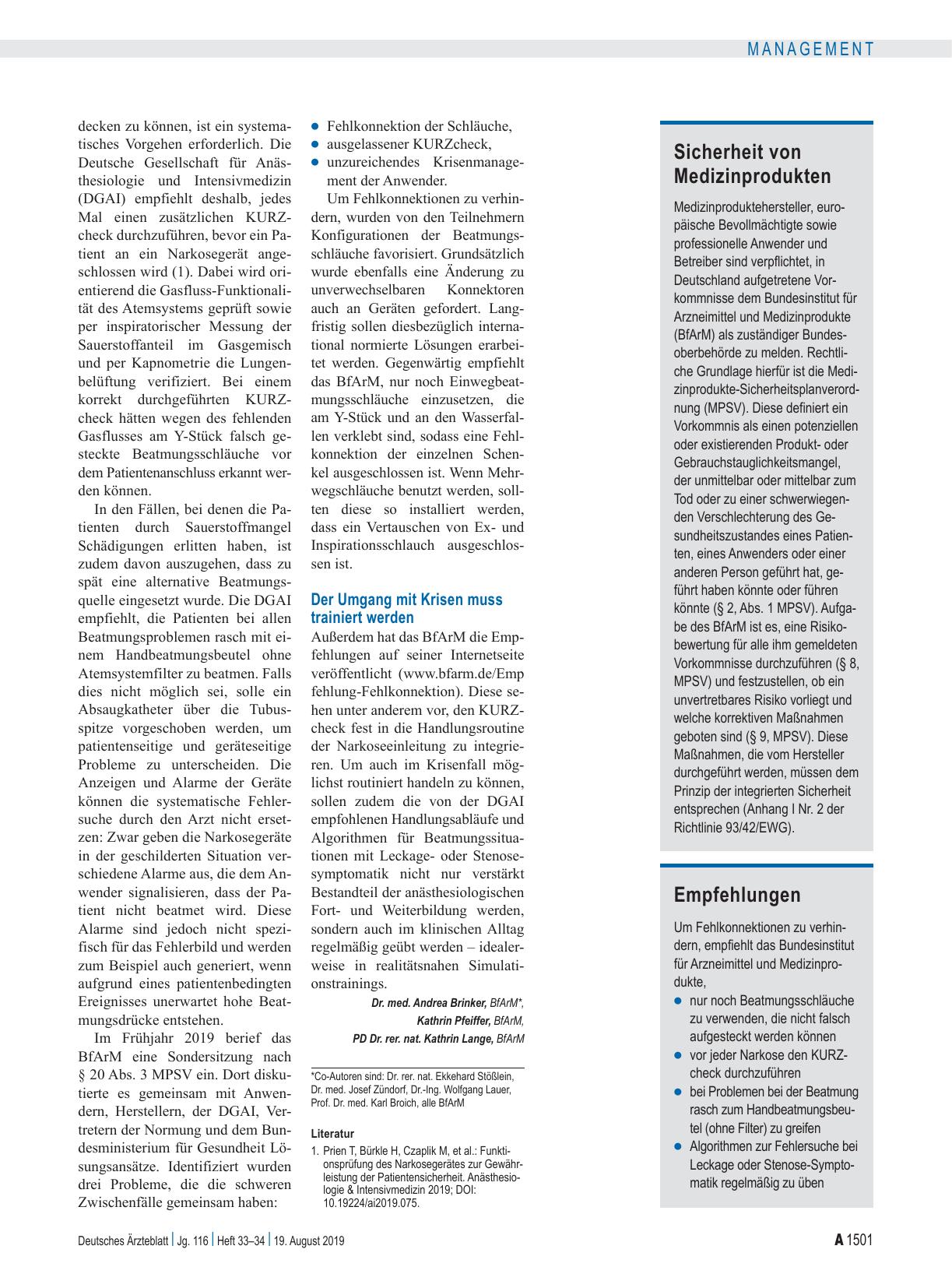 Vorschauseite 1: Empfehlungen