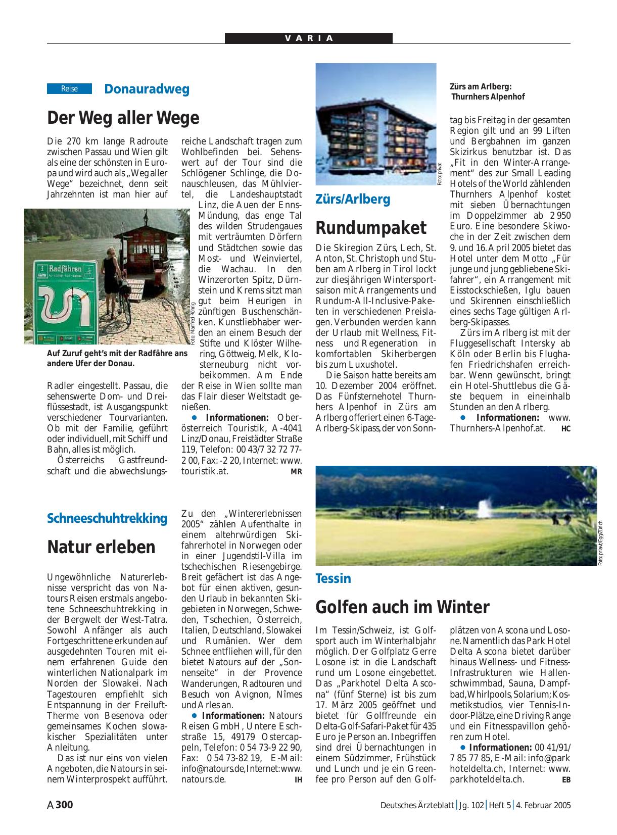 Vorschauseite 1: Tessin: Golfen auch im Winter