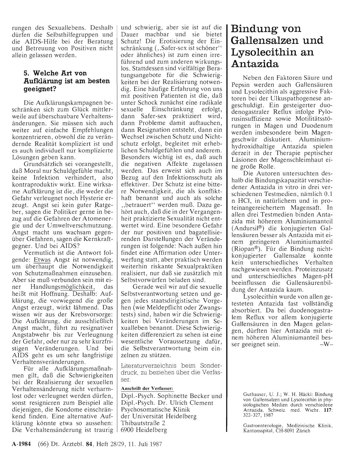 Vorschauseite 1: Bindung von Gallensalzen und Lysolecithin an Antazida
