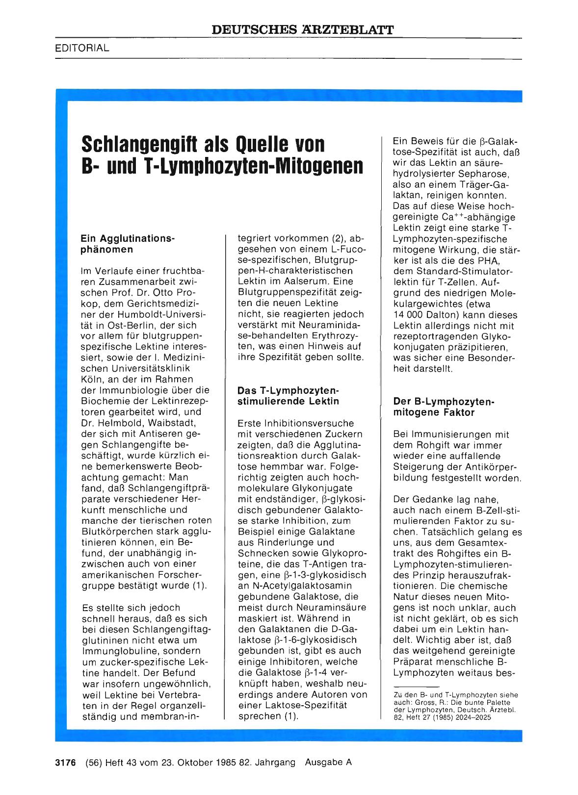 Vorschauseite 1: Schlangengift als Quelle von Bund T-Lymphozyten-Mitogenen