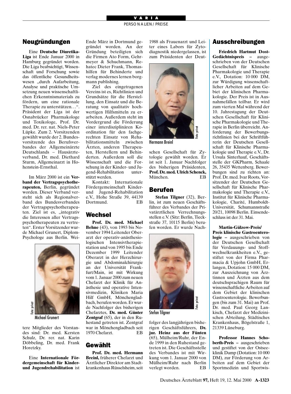 Vorschauseite 1: Neugründungen