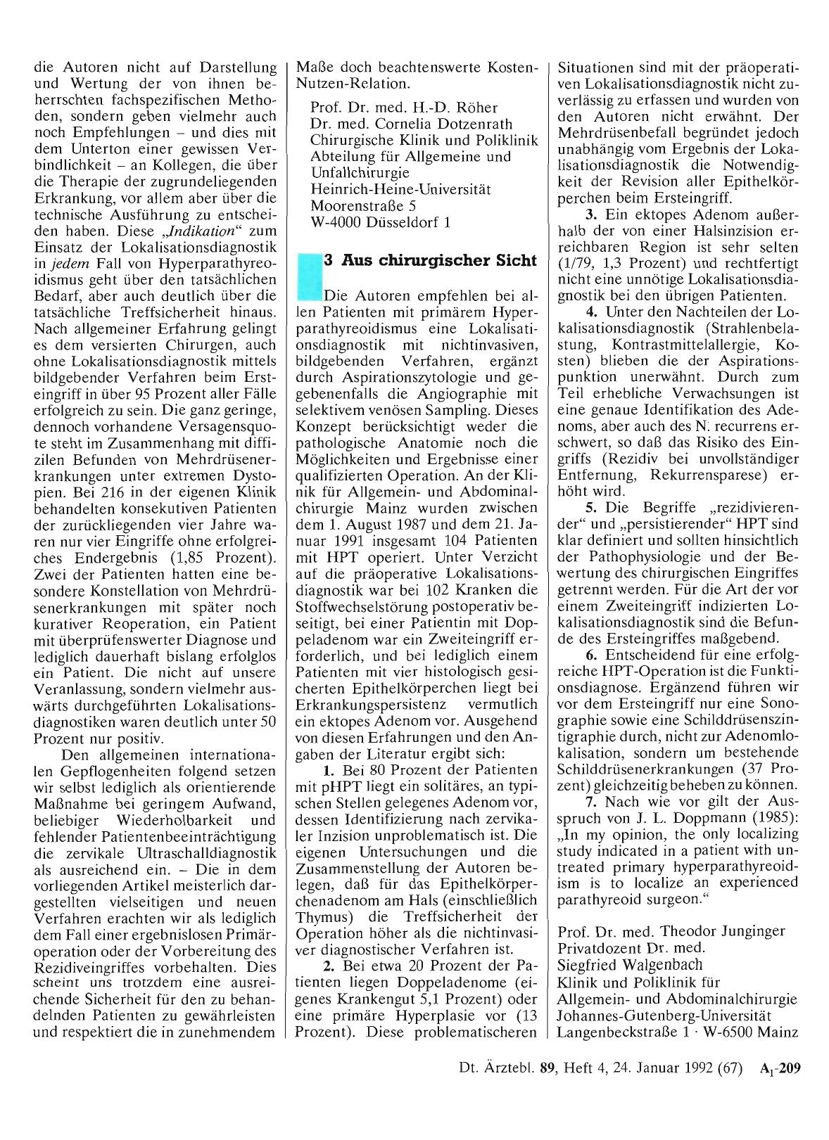 Vorschauseite 1: Hyperparathyreoidismus: 3 Aus chirurgischer Sicht