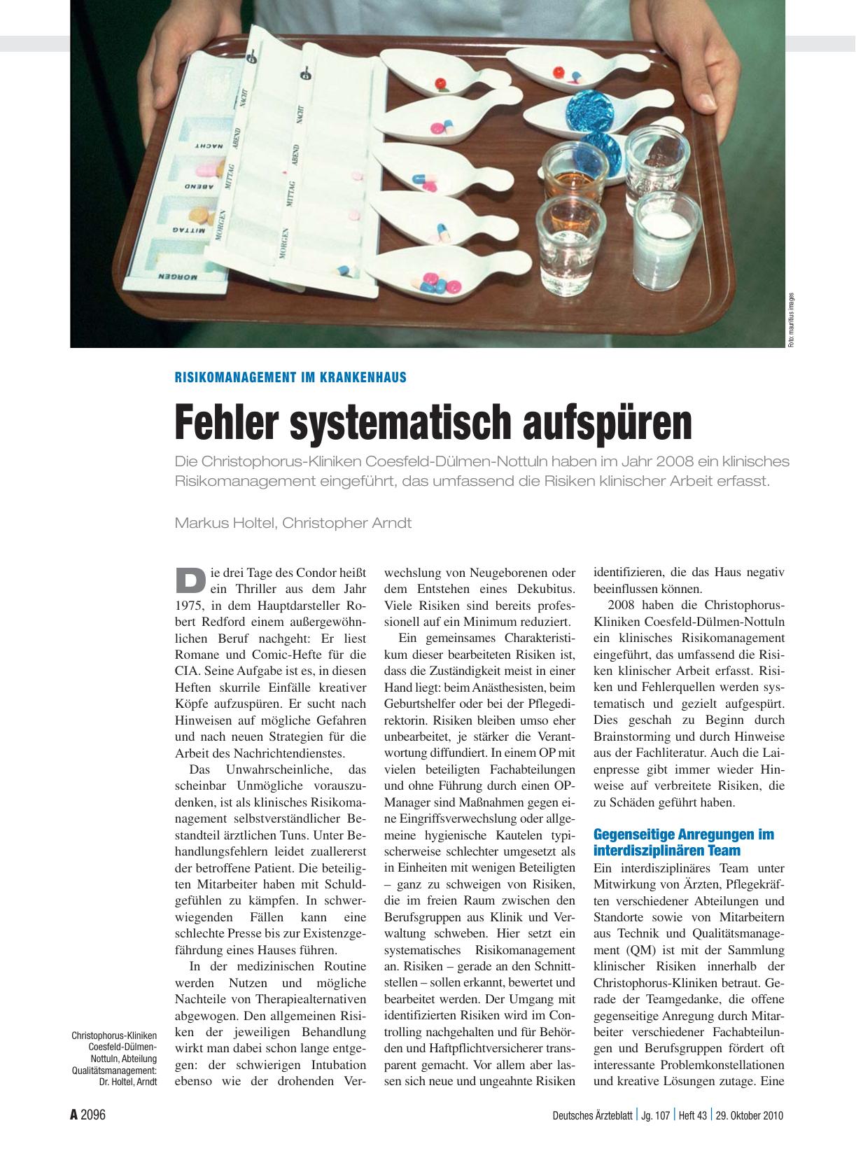Vorschauseite 1: Risikomanagement im Krankenhaus: Fehler systematisch aufspüren