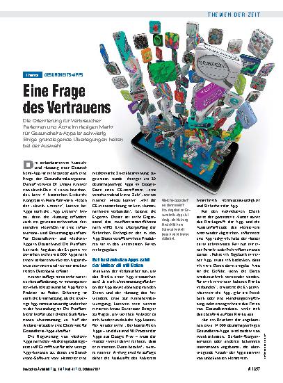 Vorschauseite 1: Gesundheits-Apps: Eine Frage des Vertrauens