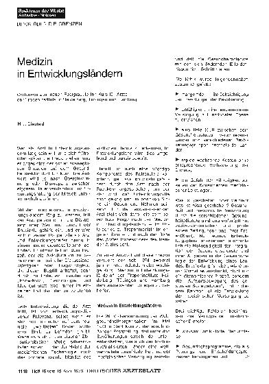 Vorschauseite 1: Medizin in Entwicklungsländern