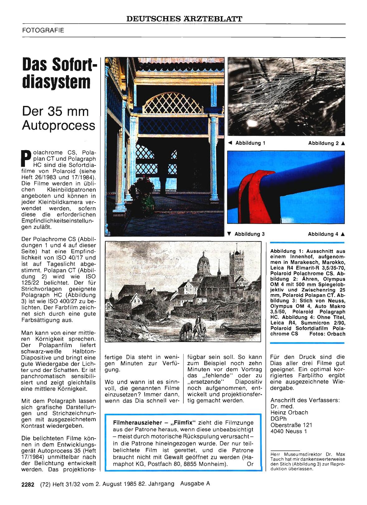 Vorschauseite 1: Das Sofortdiasystem