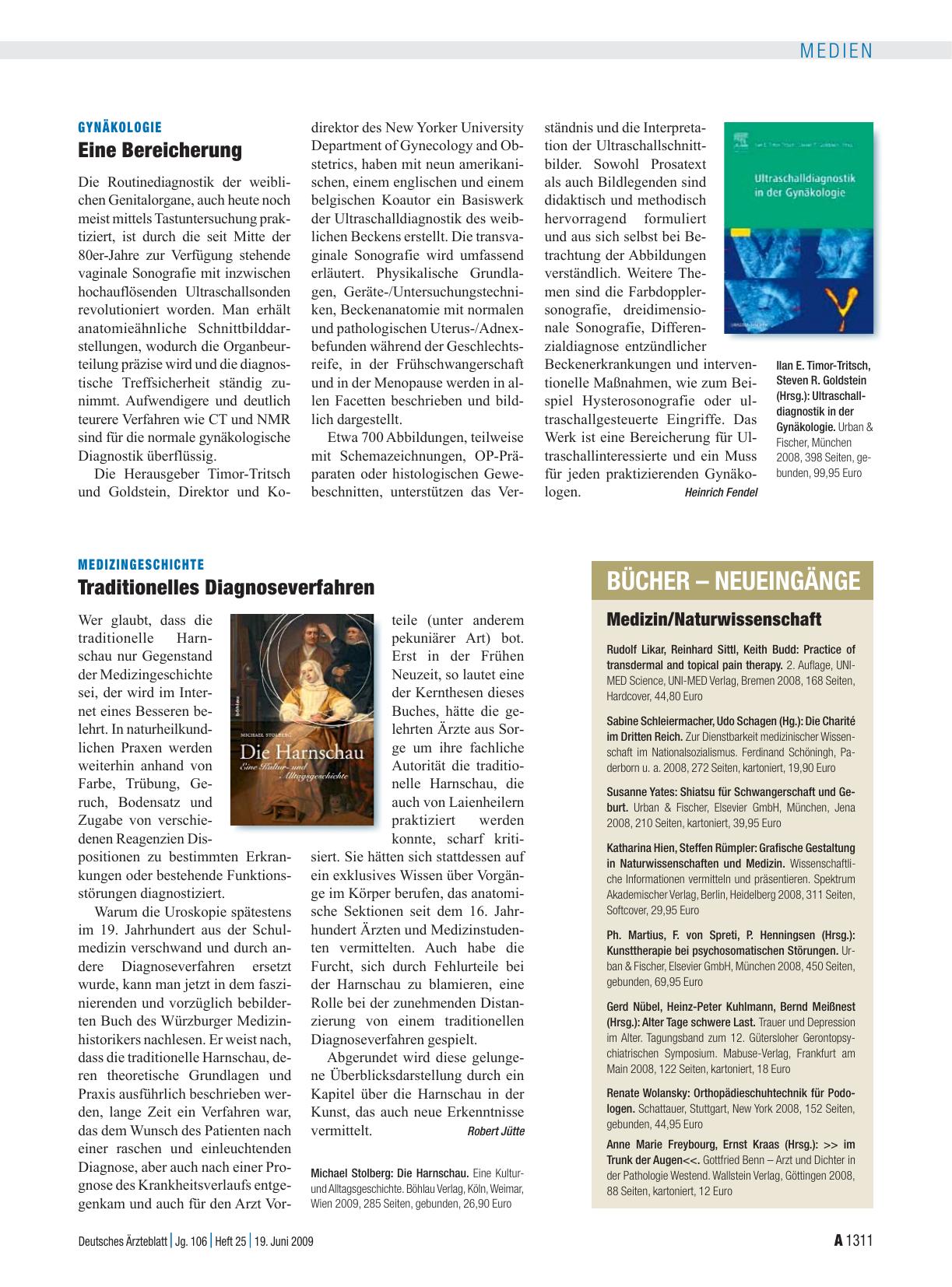 Vorschauseite 1: Bücher - Neueingänge: Medizin/Naturwissenschaft