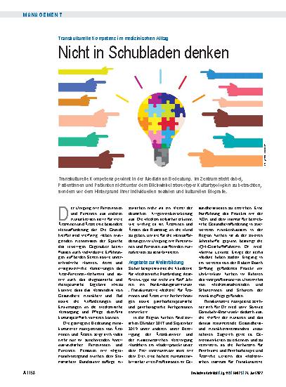 Vorschauseite 1: Transkulturelle Kompetenz im medizinischen Alltag: Nicht in Schubladen denken