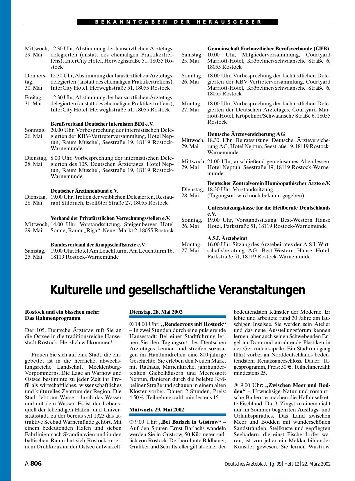 Vorschauseite 1: Kulturelle und gesellschaftliche Veranstaltungen