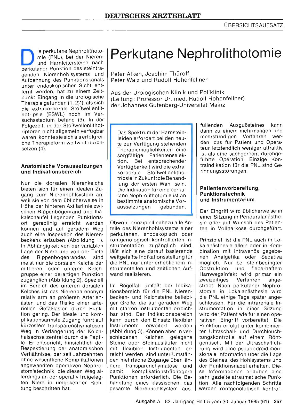 Vorschauseite 1: Perkutane Nephrolithotomie