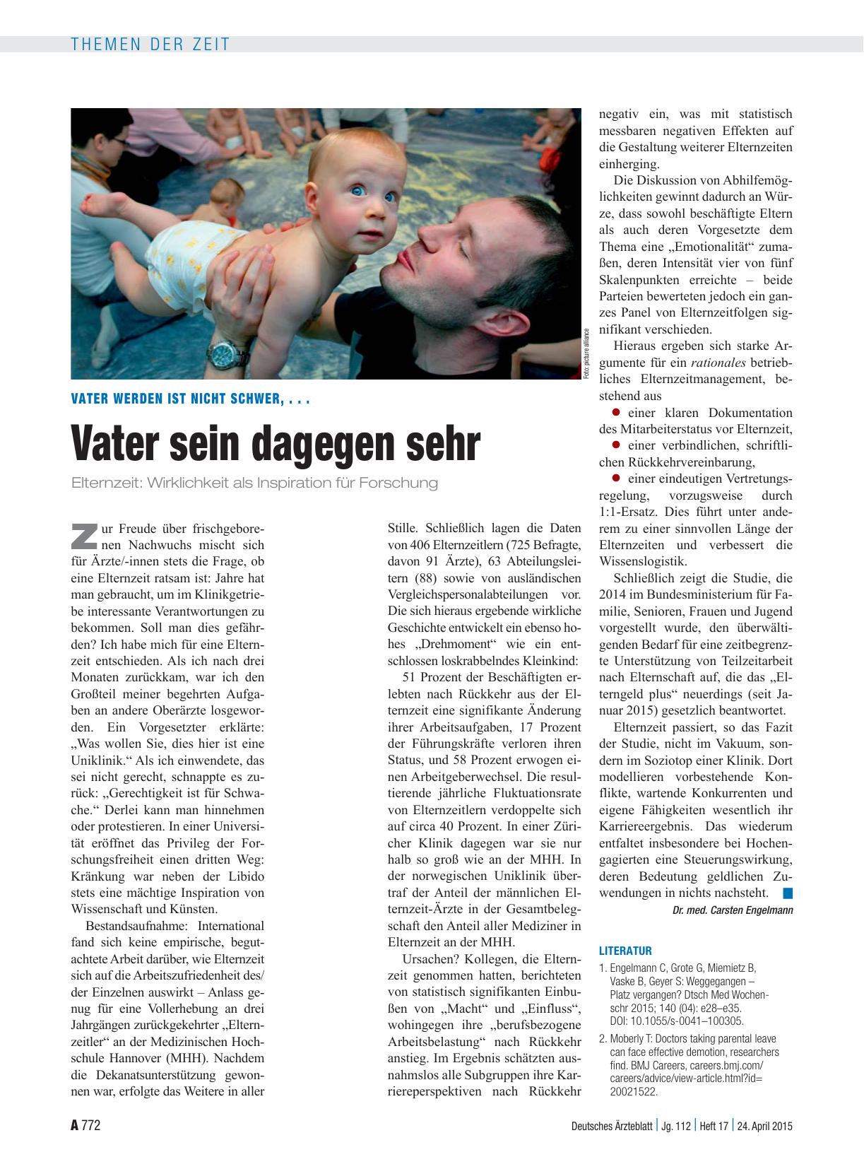 Vorschauseite 1: Vater werden ist nicht schwer, . . .: Vater sein dagegen sehr