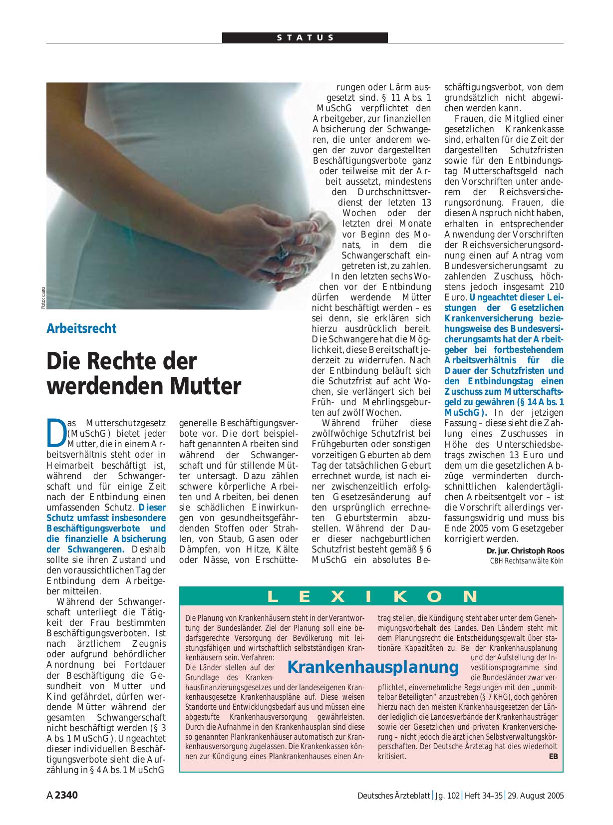 Vorschauseite 1: Die Rechte der werdenden Mutter