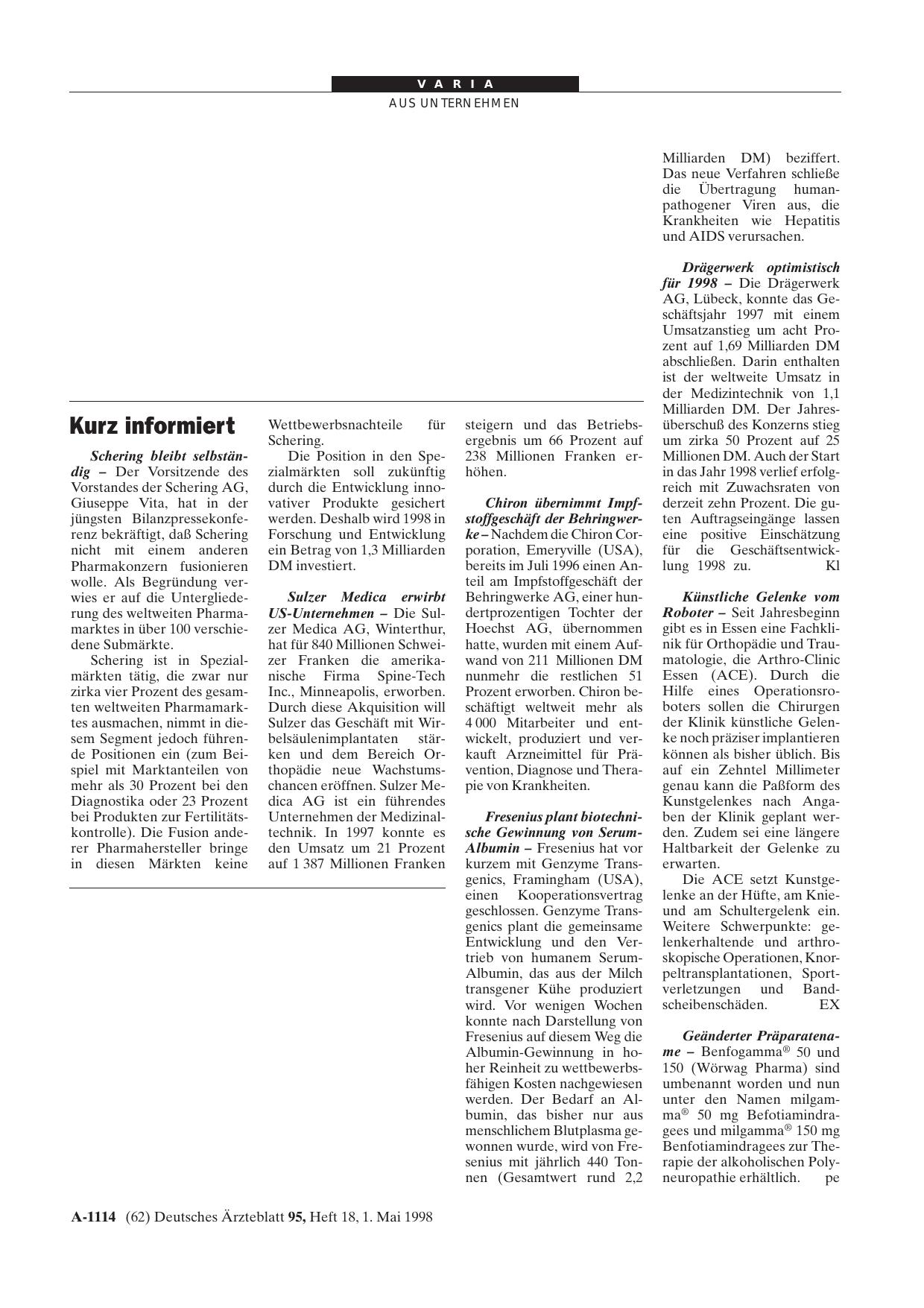 Vorschauseite 1: Künstliche Gelenke vom Roboter