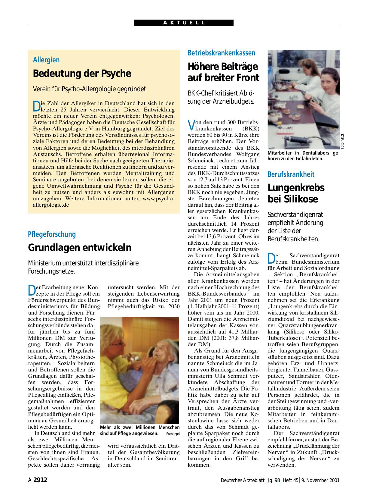 Vorschauseite 1: Allergien: Bedeutung der Psyche
