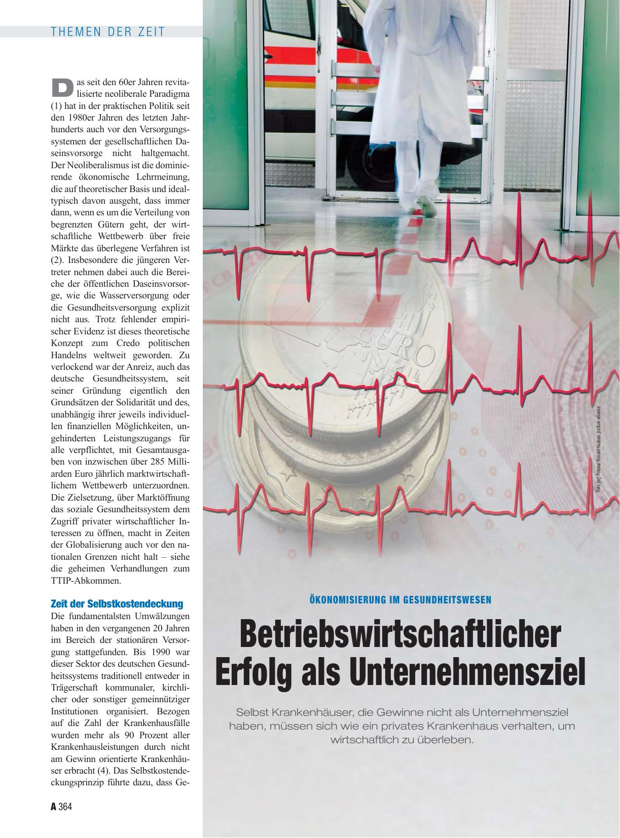 Vorschauseite 1: Ökonomisierung im Gesundheitswesen: Betriebswirtschaftlicher Erfolg als Unternehmensziel