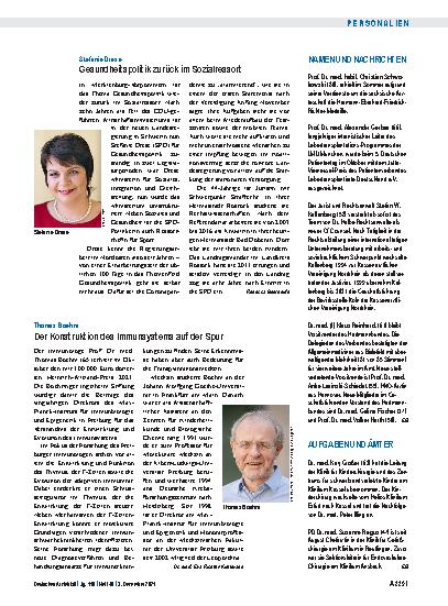 Vorschauseite 1: Namen und Nachrichten