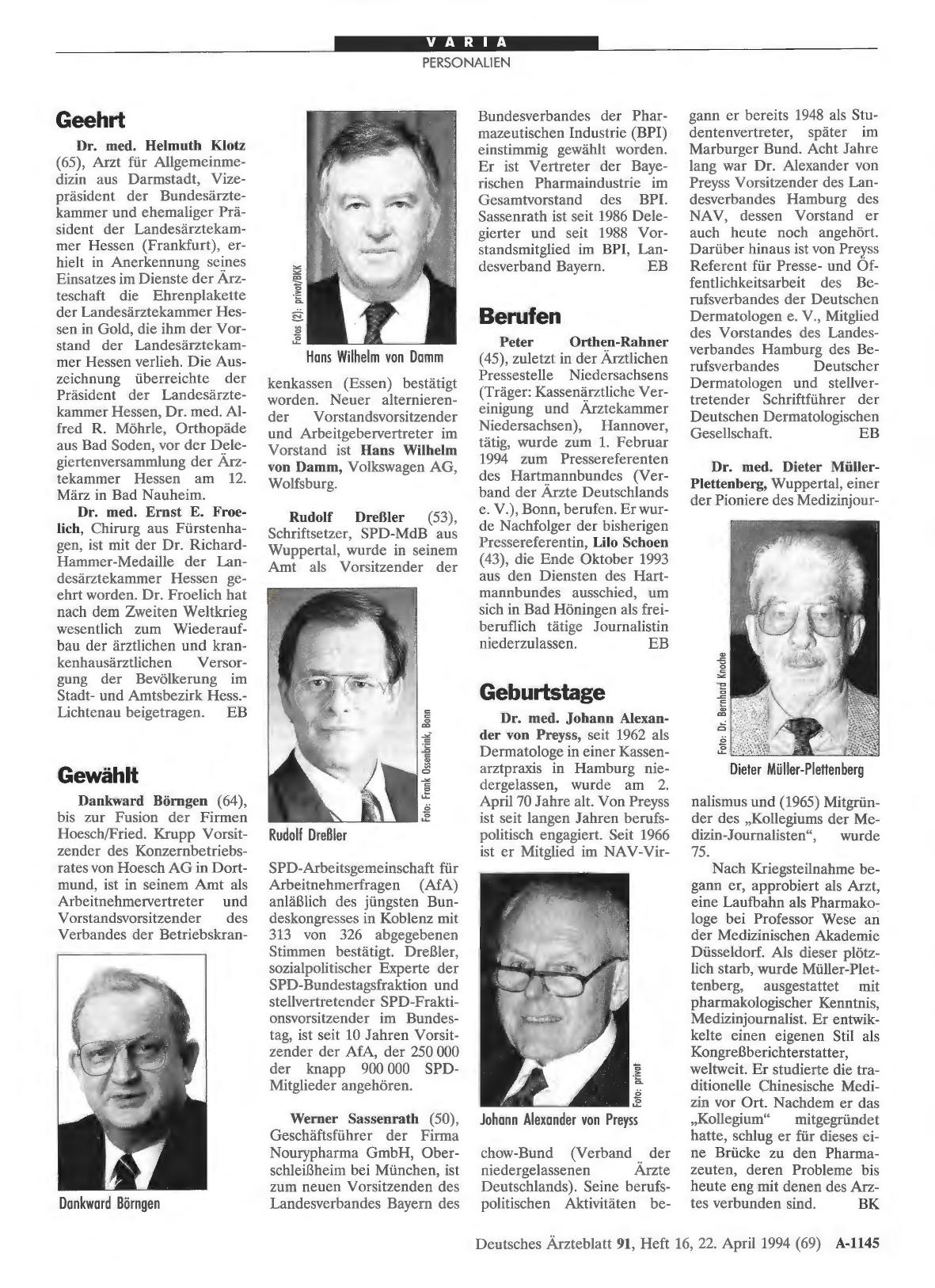 Vorschauseite 1: Geburtstage