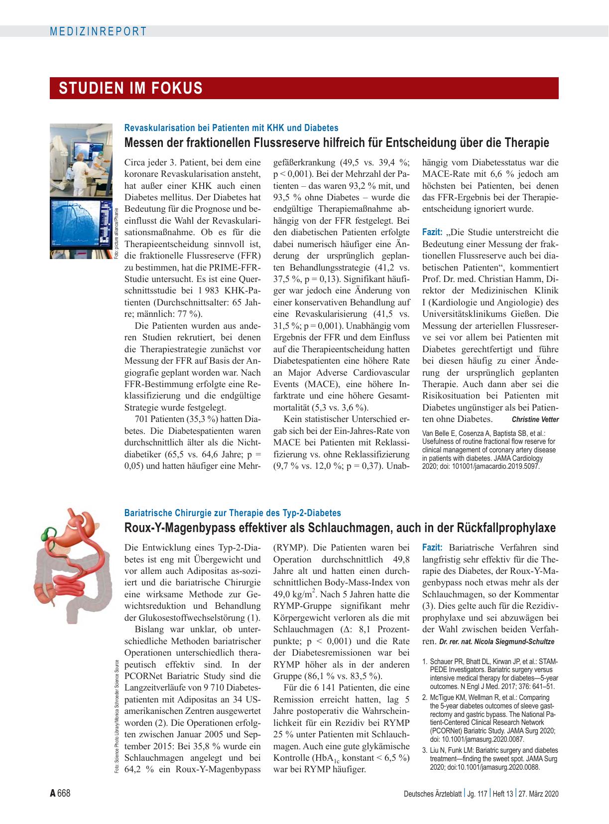 Vorschauseite 1: Bariatrische Chirurgie zur Therapie des Typ-2-Diabetes: Roux-Y-Magenbypass effektiver als Schlauchmagen, auch in der Rückfallprophylaxe