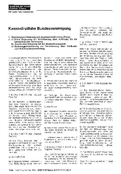 Vorschauseite 1: Kassenärztliche Bundesvereinigung