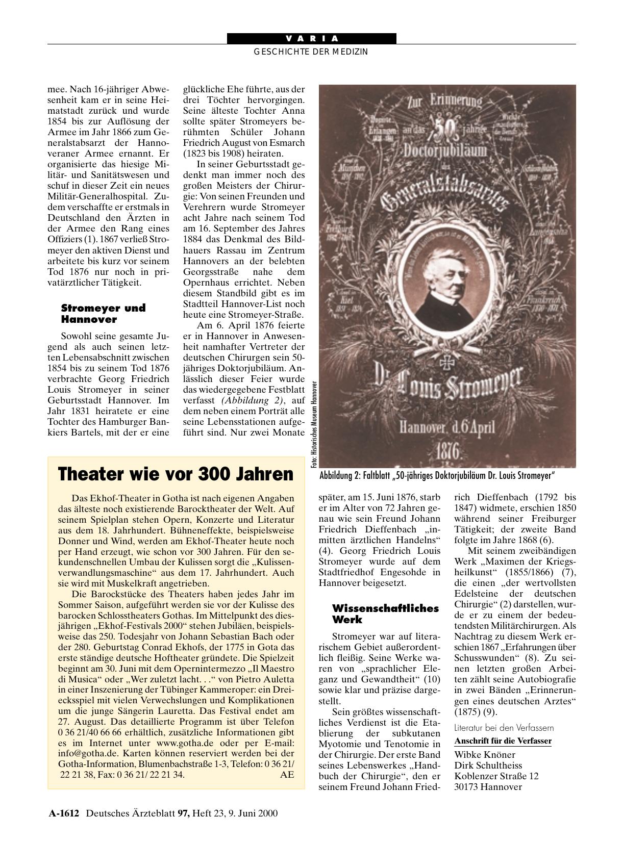 Vorschauseite 1: Theater wie vor 300 Jahren