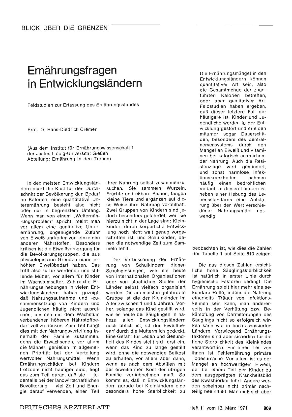 Vorschauseite 1: Ernährungsfragen in Entwicklungsländern