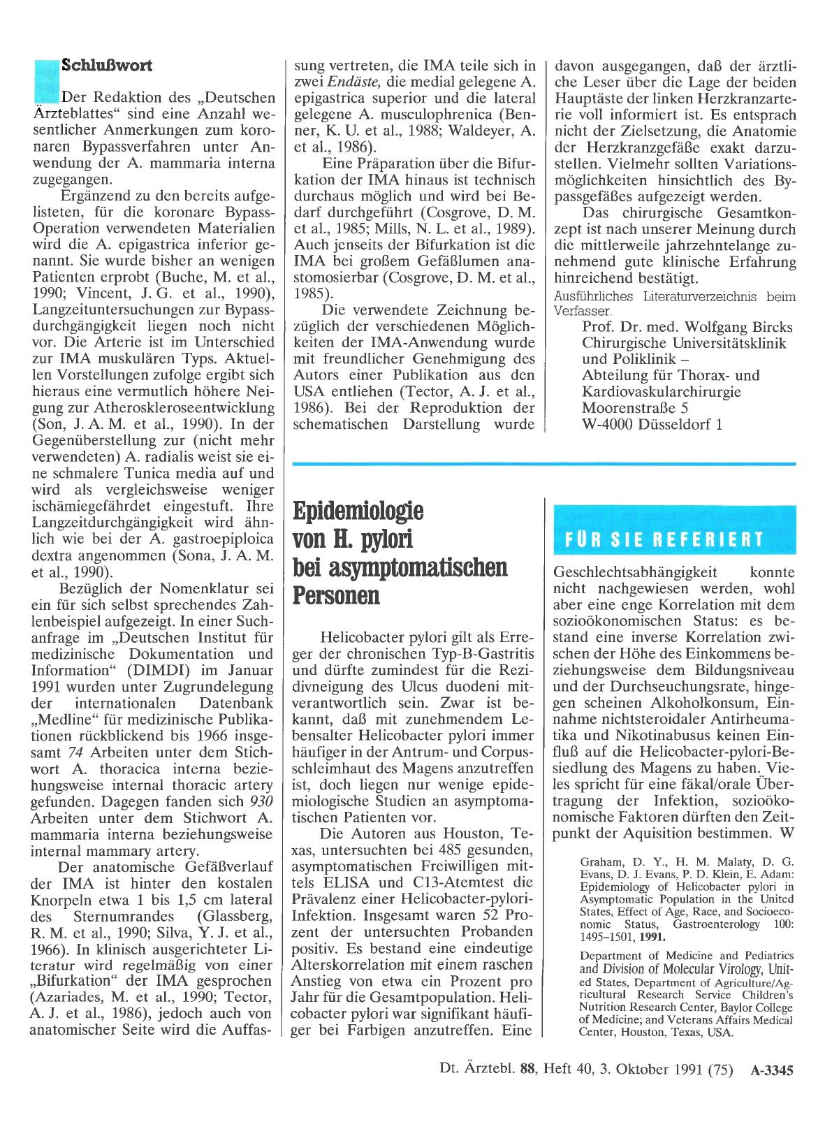 Vorschauseite 1: Epidemiologie von H. pylori bei asymptomatischen Personen