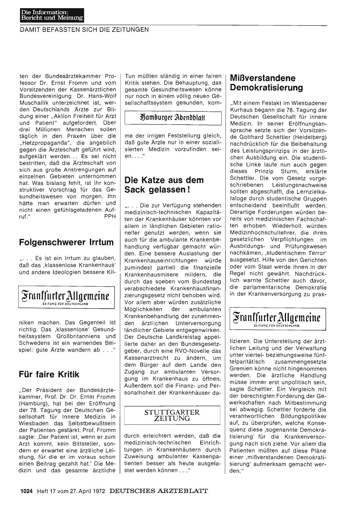 Vorschauseite 1: Mißverstandene Demokratisierung