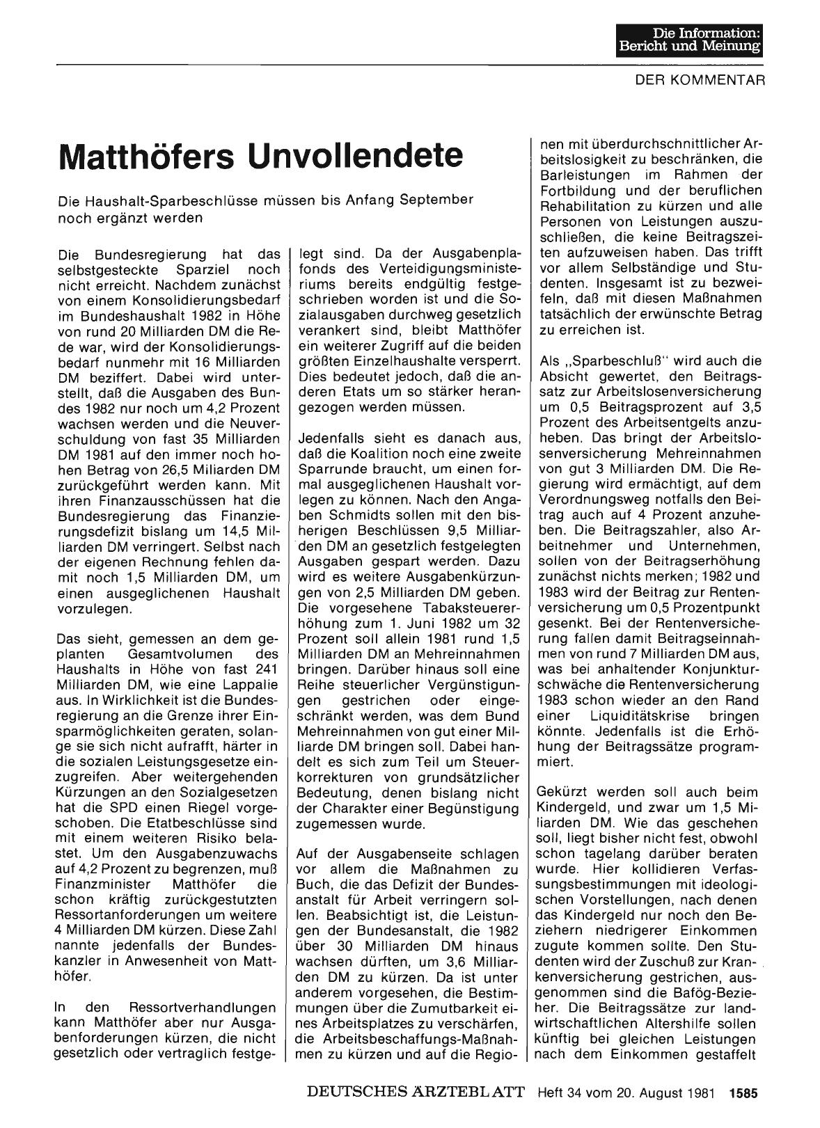 Vorschauseite 1: Matthöfers Unvollendete